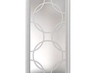 French Bedroom Charmed Grey Circles Mirror 3D model