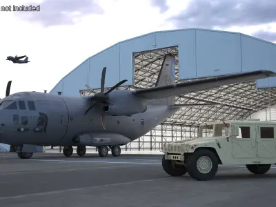  Aircraft Alenia C-27J Spartan Greece Rigged for Cinema 4D 