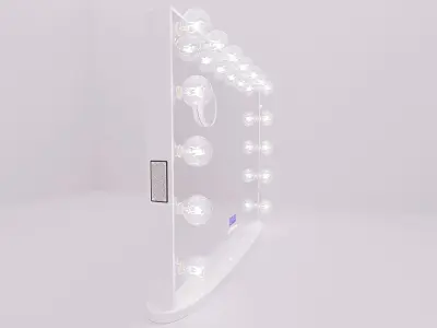 Hollywood makeup vanity led mirror with light bulbs 3D model