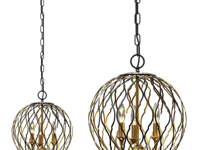 Gilded Glam Pendant By Minka Lavery 3D model