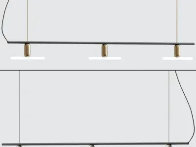 Nedgis Linear Chandelier 3D model