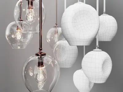 Branching bubble 1 lamp 3D model