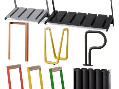 Bicycle stands by mmcite 3D model