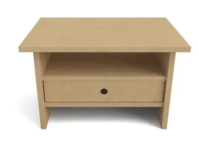 Cardboard Bedside Table KRUMEL Low-poly 3D model