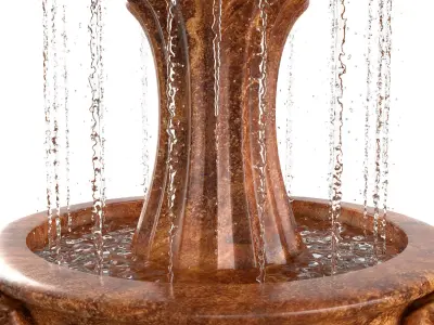 Classic Garden Fountain 04 3D model