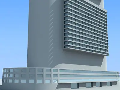 Modern City Office Building 72 3D model