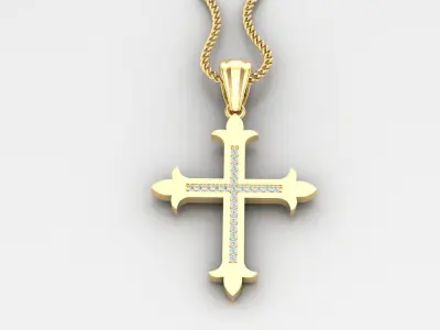 Cross Light Gold 4CP090 3DM STL 3D model