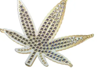 Marijuana Weed Pendant 420 3D print model