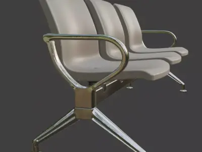Airport Waiting Bench 3D model