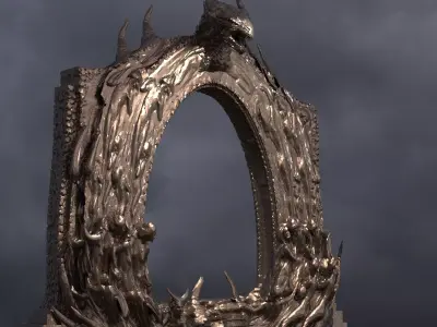 Portal Dantes Hell inferno Doorway 3  3D model