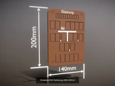 Hinweisschilder 200x140mm 3D Model Pack