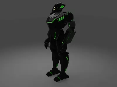Humanoid Sci-fi Character 3D Print 3D print model
