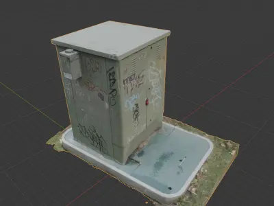 Utility Box 001 - Photoscanned  Free 3D model