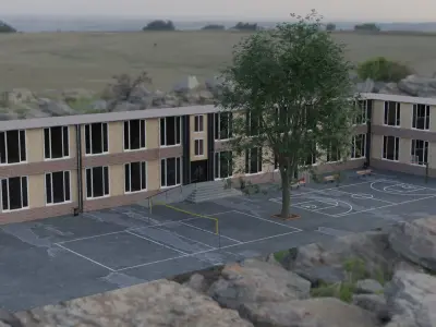School yard 3D model