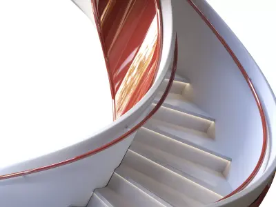 Spiral staircase 03 3D model