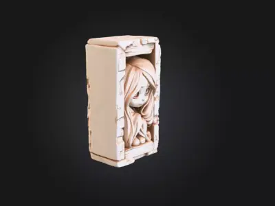 Forgotten Window Spirit Low-poly 3D model