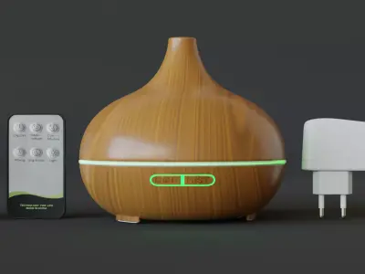 Wooden Essential Oil Diffuser 3D model