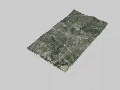 Fort Worth City Low-poly 3D model