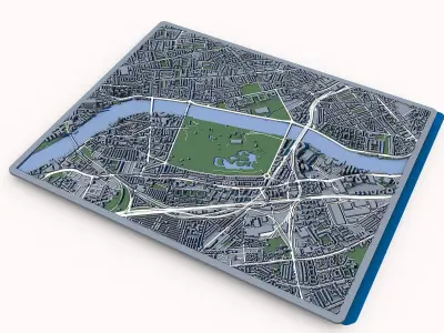 Battersea Park London London Urban Landscape for Printing 3D print model