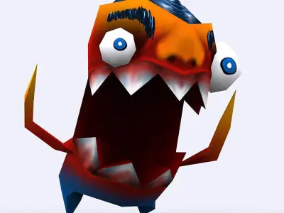 3DRT - Crazy Micromonsters Low-poly 3D model