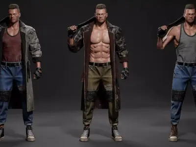 Wastelander Low-poly 3D model