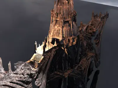 Dark Sect temple walkway 3 3D model