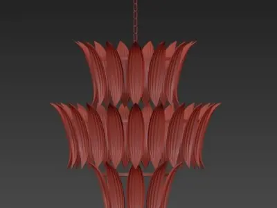 Cascading Chandeliers Noir 3D model