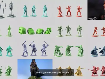 Board game Bundle 3D Model Pack