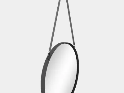 Round wall mirror 3D model purchase