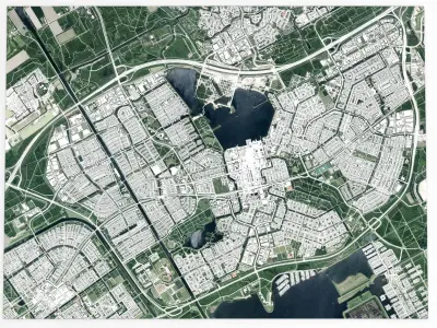 Cityscape Almere Netherlands 3D model