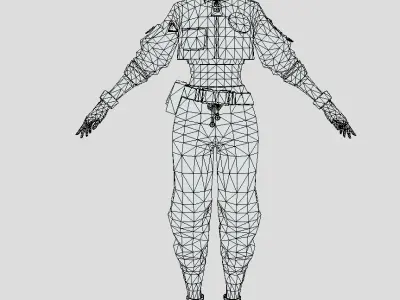   Benedetta Street Blow in Futuristic Style Low-poly 3D model