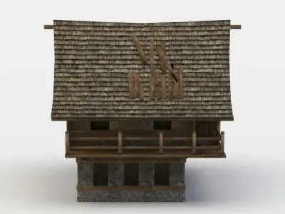 Fantasy house Low-poly 3D model buy