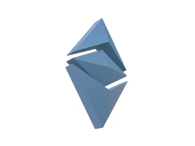 Ethereum Classic v2 002 Low-poly 3D model