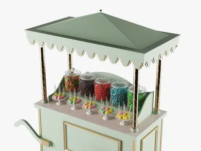  Candy Cart Cakes And Gumball Machine 