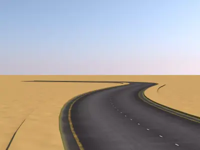 Desert Highway 3D model