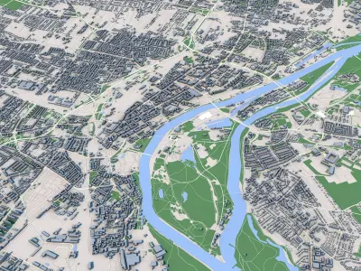 Magdeburg City Germany 3D model