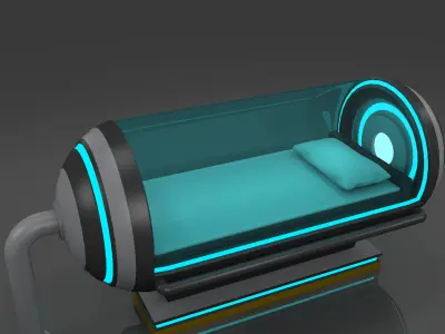 Sci Fi Bed 3D model get