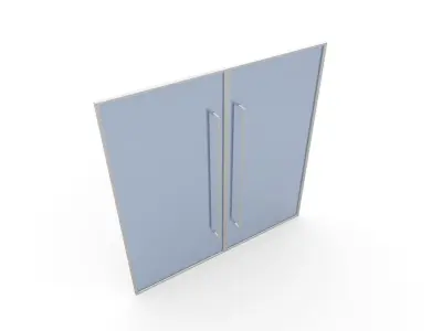 Double Glass Door SHC Quick Office Low-poly 3D model