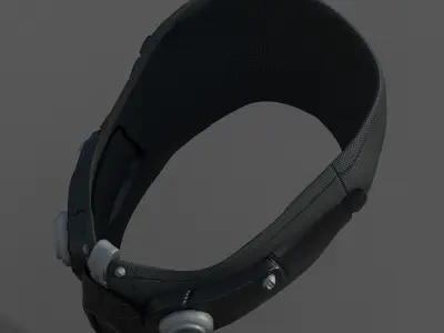 Gas mask respirator scifi futuristic 3d  Low-poly 3D model 27