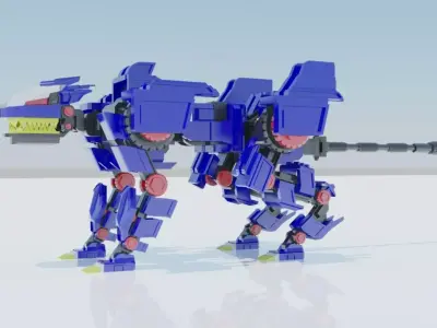 Cat Mecha Robot Zoids 3D model