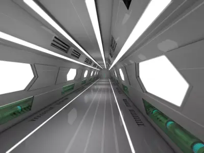 Sci Fi Interior 3D model 15