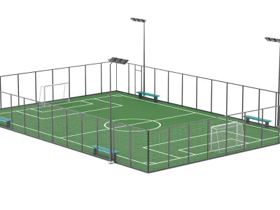 Soccer - Football Field 5x5 3D model
