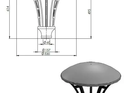 Street Lights London 3 sku  24548 by Pikartlights Free 3D model