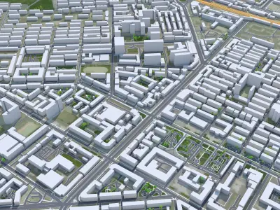 Jixi Heilongjiang China 30km Low-poly 3D model