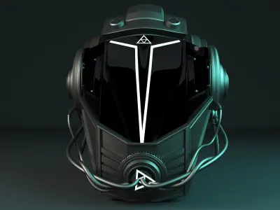 SCI-FI Helmat model Low-poly 3D model