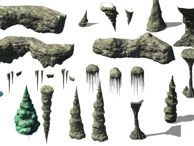 Rock - Caves - Magma 3D model