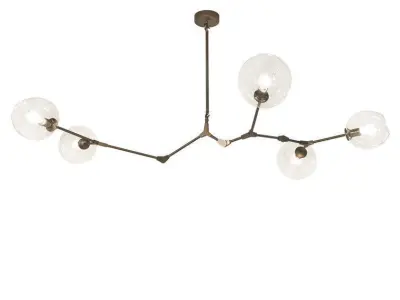 Maclean Light Sputnik Modern Linear Chandelier 3D model
