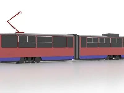 Tatra KT4M-YUB Low Low-poly 3D model