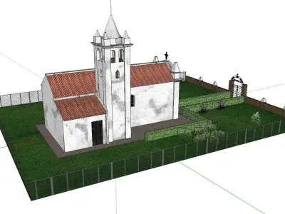 Architecture-Religion-God-Culture-Temple-0113 church with roof 3D model