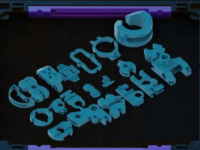 Kitbash hard surface pack automatic num4 3D model